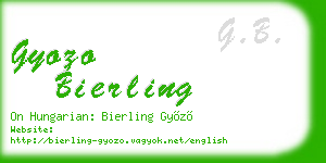 gyozo bierling business card