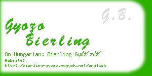 gyozo bierling business card